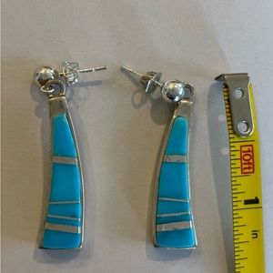 Sterling silver/turquoise earrings made in Santa Fe